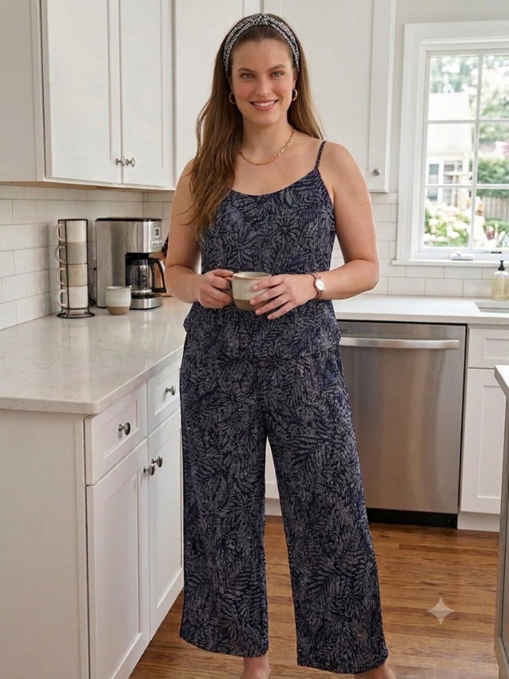 Wide leg pants and tank top set